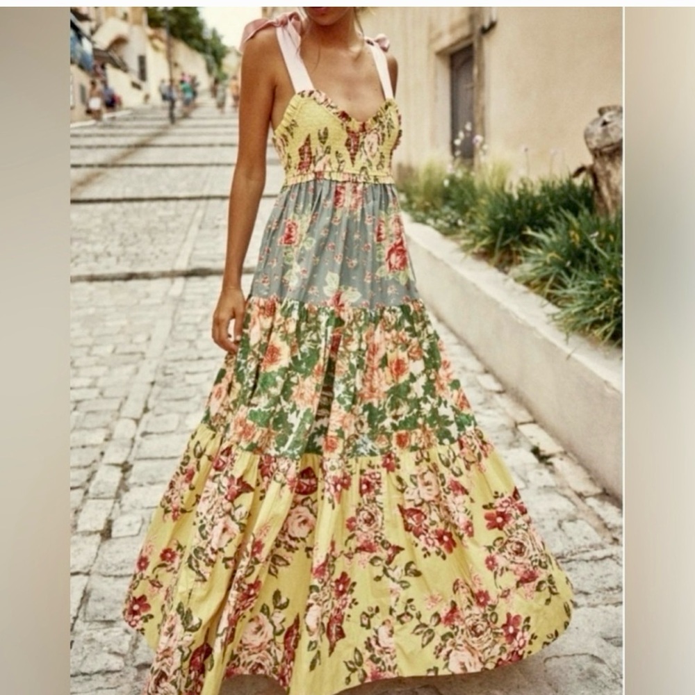 Free people Blue bell floral maxi NWT